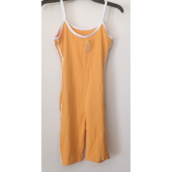 Active USA Juniors Orange Small Romper Y2K‎ Biker Shorts Jumpsuit Style # P10614 - Picture 2 of 6